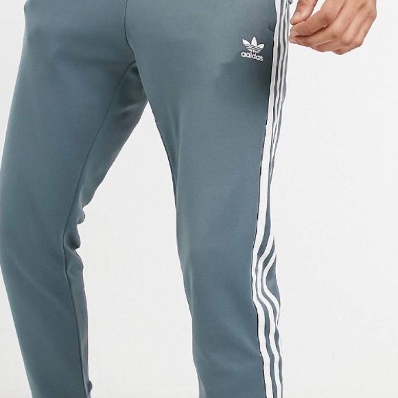 Adidas three stripes blue track pants women’s US size Medium - Picture 6 of 9